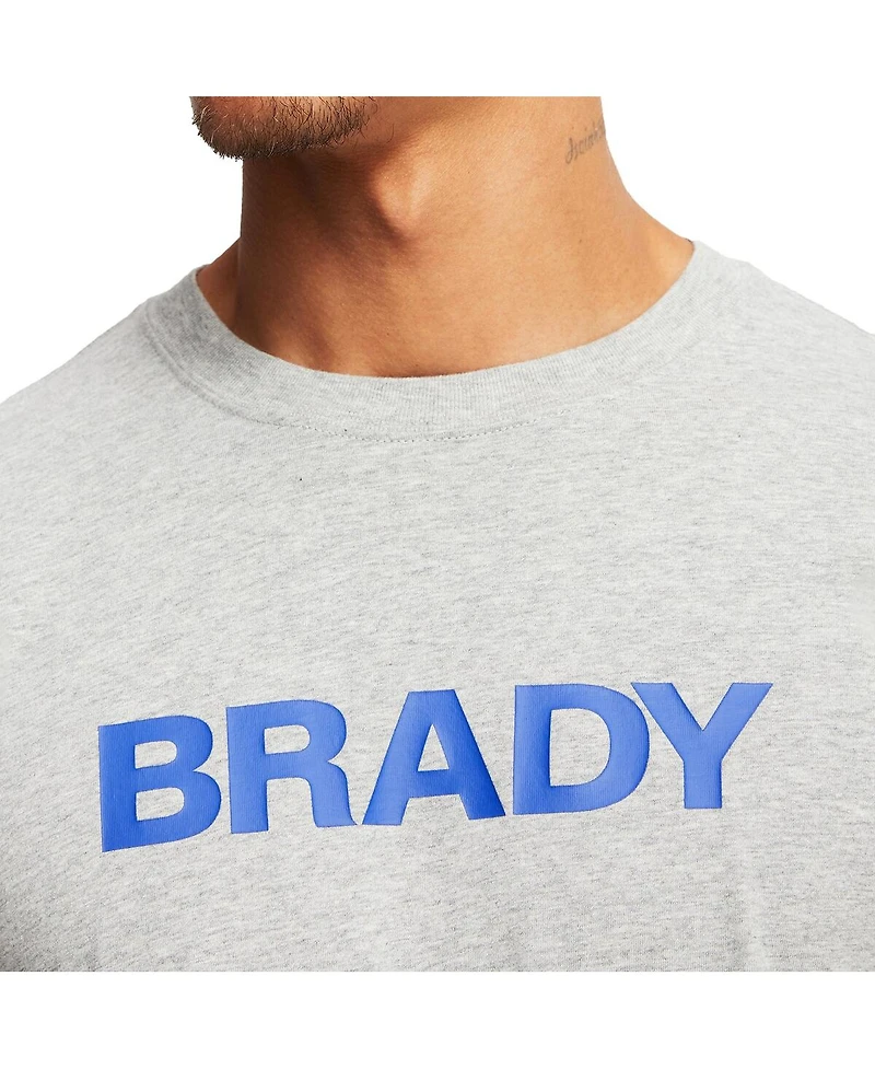 Men's Brady Gray Wordmark Long Sleeve T-shirt
