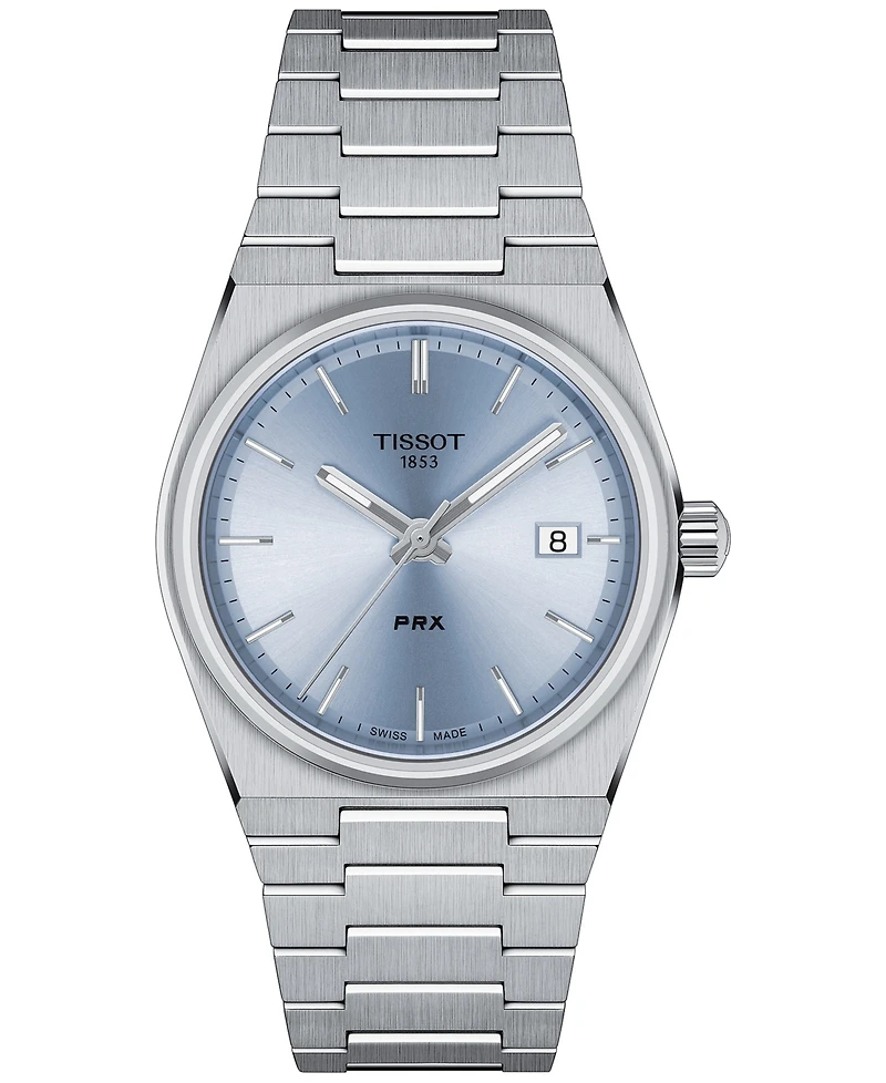 Tissot Unisex Prx Silver-Tone Stainless Steel Bracelet Watch 35mm