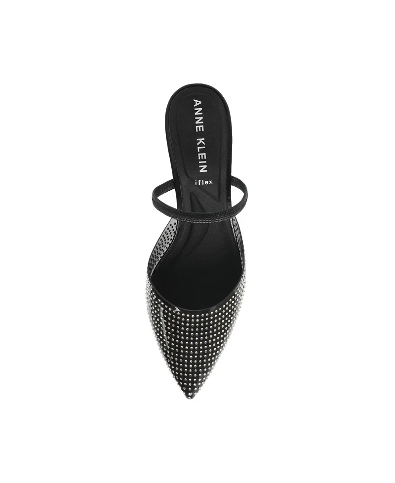 Anne Klein Women's Irie-c Crystal Embellished Kitten Heel Pumps