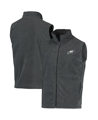 Men's Gray Philadelphia Eagles Houston Fleece Full-Zip Vest