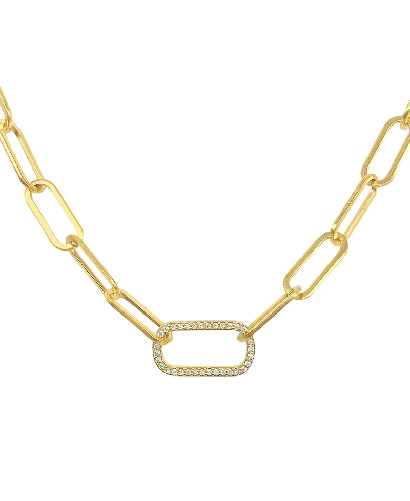 Adornia Paper Clip Chain with Oversized Link Necklace