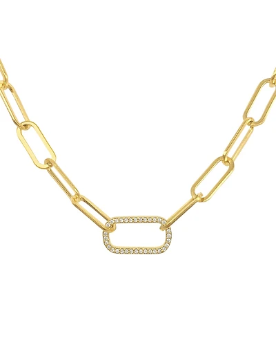 Adornia Paper Clip Chain with Oversized Link Necklace