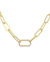 Adornia Paper Clip Chain with Oversized Link Necklace