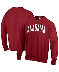 Men's Champion Crimson Alabama Tide Arch Reverse Weave Pullover Sweatshirt