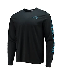 Men's '47 Black Carolina Panthers Franklin Long Sleeve T-shirt