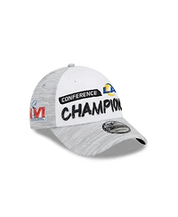 Men's New Era Los Angeles Rams Nfc Champions Locker Room 9FORTY Trucker Snapback Hat