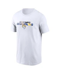 Men's Nike White Los Angeles Rams 2021 Nfc Champions Roster T-shirt