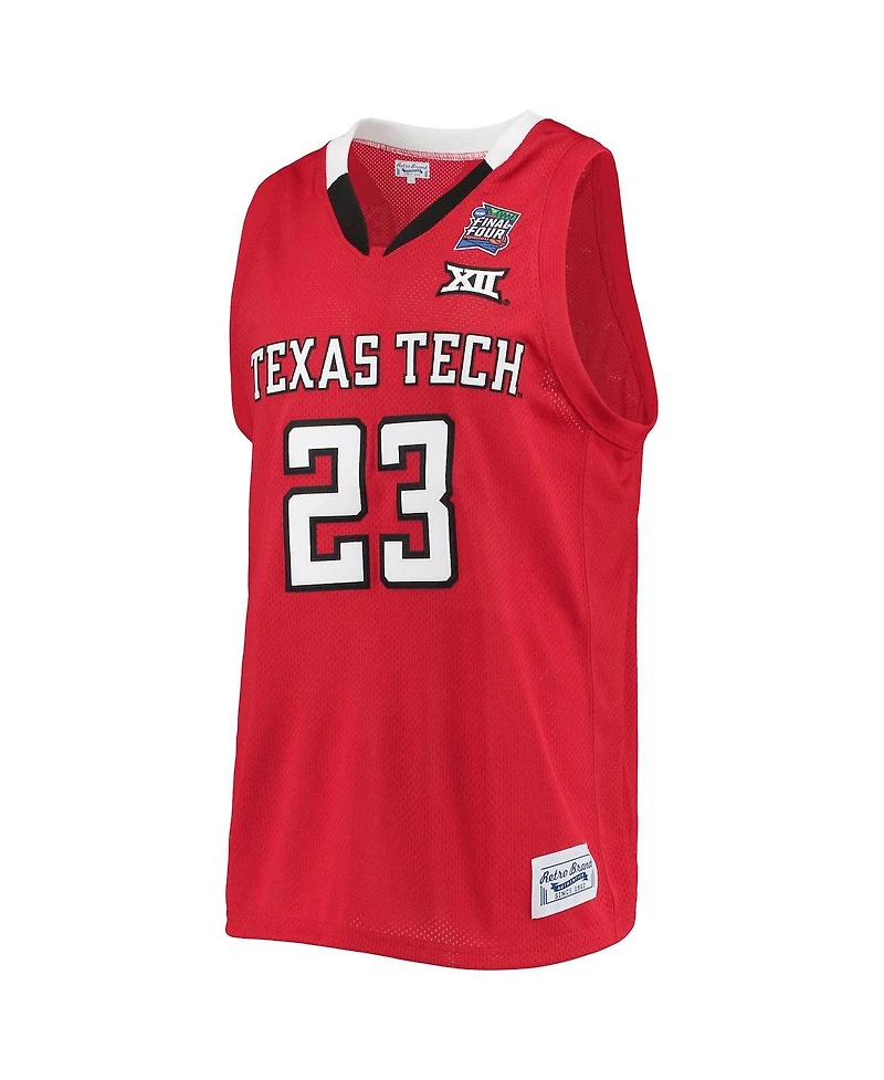 Men's Original Retro Brand Jarrett Culver Red Texas Tech Raiders Alumni Commemorative Replica Basketball Jersey