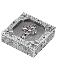 2028 Women's Pewter Cross Rosary Box