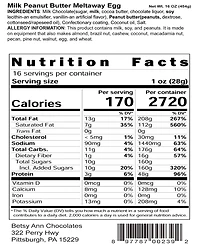 Betsy Ann Chocolates Milk Chocolate Peanut Butter Meltaway Egg and Standing Bunny Bundle, Set of 2