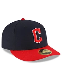 Men's New Era Navy and Red Cleveland Guardians Authentic Collection On-Field Home Low Profile 59FIFTY Fitted Hat