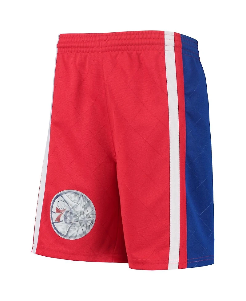Big Boys Mitchell & Ness Red Philadelphia 76Ers 1996 Hardwood Classics 75th Anniversary Swingman Shorts