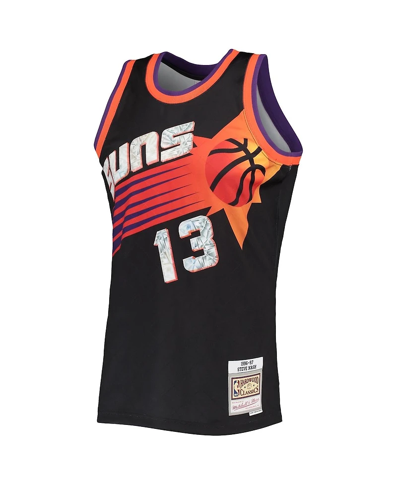 Men's Mitchell & Ness Steve Nash Black Phoenix Suns 1996-97 Hardwood Classics 75th Anniversary Diamond Swingman Jersey