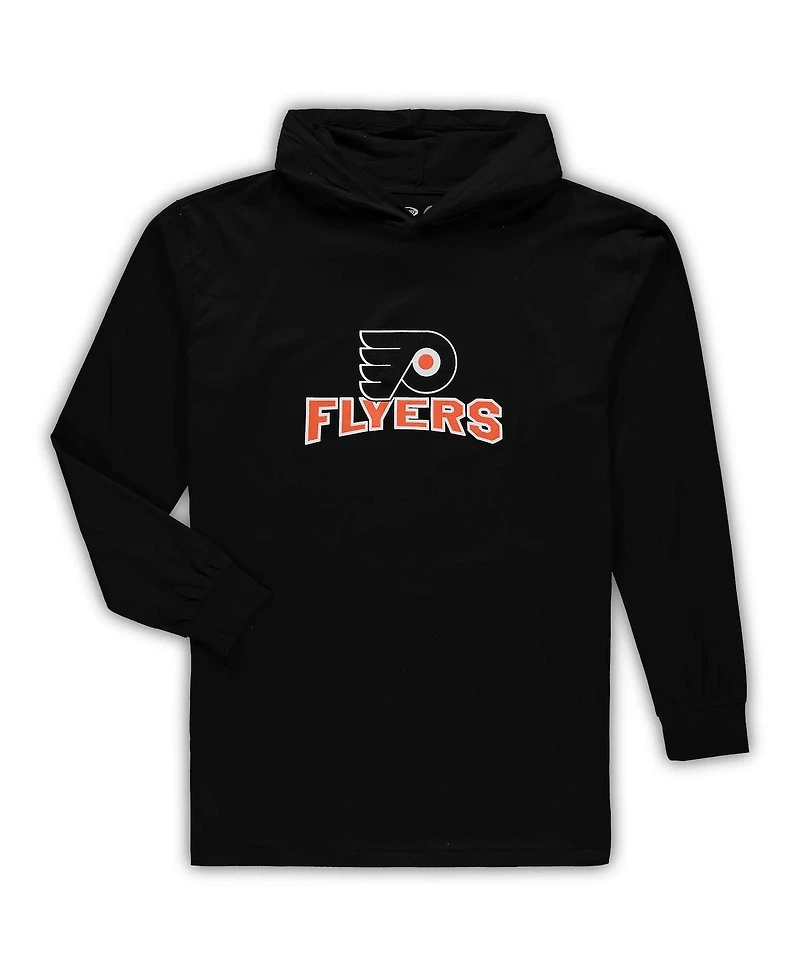 Men's Black Philadelphia Flyers Big and Tall Pullover Hoodie Joggers Sleep Set