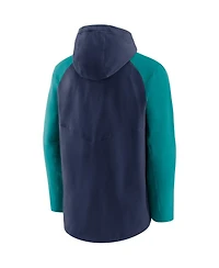 Men's Navy, Aqua Seattle Mariners Authentic Collection Full-Zip Hoodie Performance Jacket