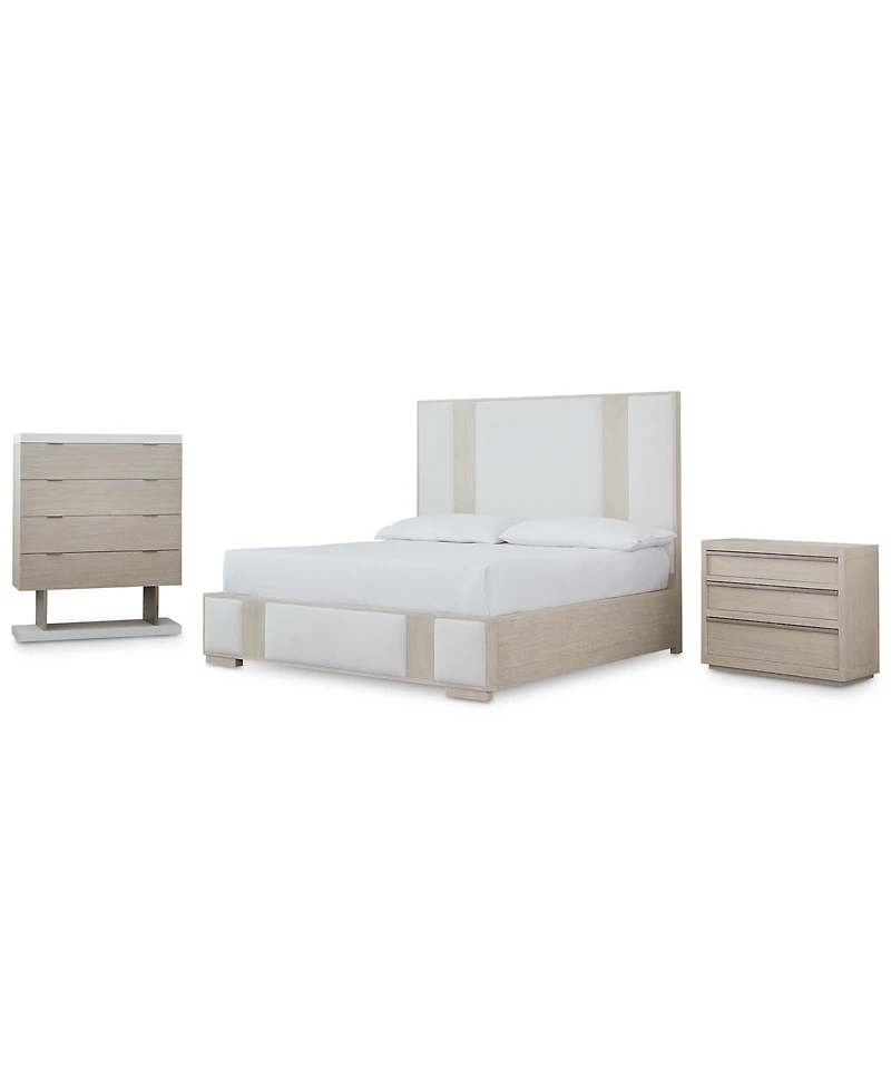 Solaria 3pc Bedroom Set (Queen Bed, Chest & Nightstand)