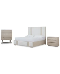 Solaria 3pc Bedroom Set (Queen Bed, Chest & Nightstand)