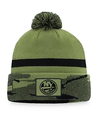 Men's Fanatics Camo New York Islanders Military-Inspired Appreciation Cuffed Knit Hat with Pom