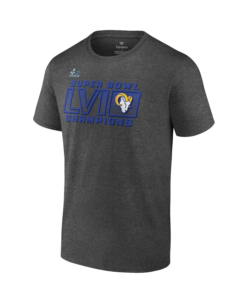 Men's Fanatics Charcoal Los Angeles Rams Super Bowl Lvi Champions Big Tall Fumble T-shirt