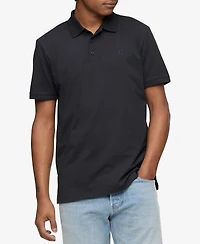 Calvin Klein Men's Regular-Fit Smooth Cotton Monogram Logo Polo Shirt