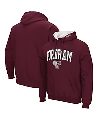 Men's Colosseum Maroon Fordham Rams Arch and Logo Pullover Hoodie