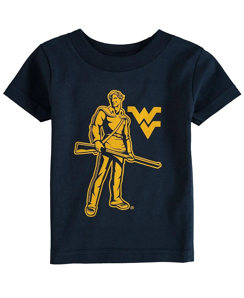 Infant Unisex Navy West Virginia Mountaineers Big Logo T-shirt