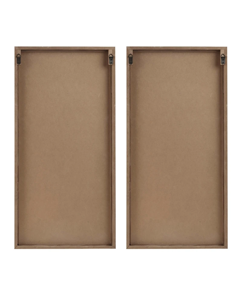Madison Park Birch Palms Carved Wall Panel Set, 2 Piece