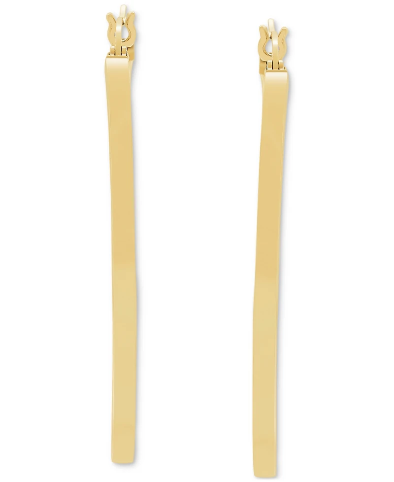 Square Edge Hoop Earrings (40mm) in 14k Gold