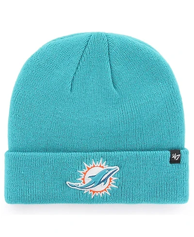 Men's '47 Aqua Miami Dolphins Primary Basic Cuffed Knit Hat