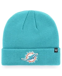 Men's '47 Aqua Miami Dolphins Primary Basic Cuffed Knit Hat