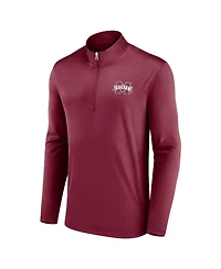 Men's Fanatics Maroon Mississippi State Bulldogs Underdog Mindset Quarter-Zip Top