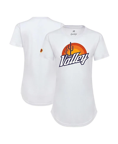 Women's Sportiqe White Phoenix Suns 2021/22 City Edition Phoebe T-shirt