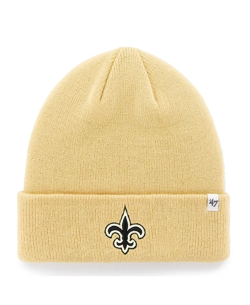 Men's '47 Gold New Orleans Saints Secondary Basic Cuffed Knit Hat