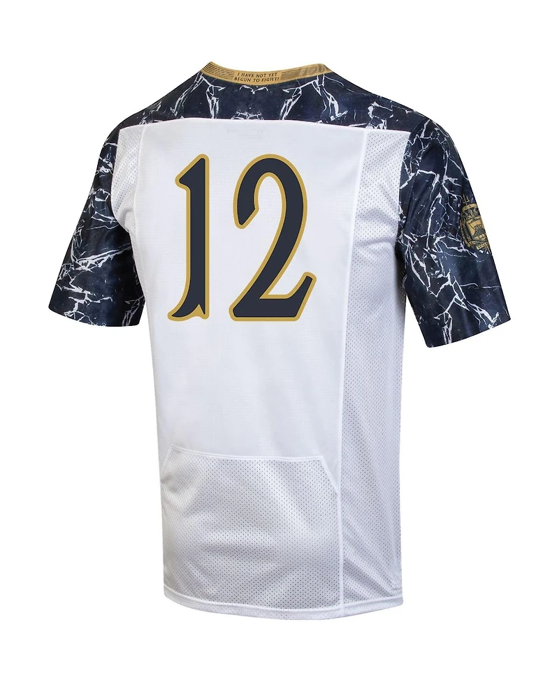 Women's Under Armour #12 White, Navy Midshipmen 175 Years Special Game Replica Jersey