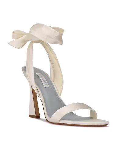 Nine West Women's Kelsie Ankle Wrap Sculpted Heel Sandals