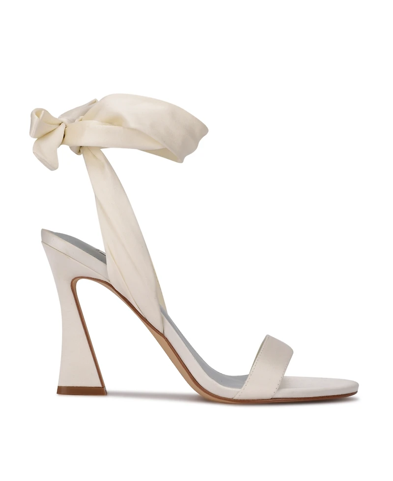 Nine West Women's Kelsie Ankle Wrap Sculpted Heel Sandals