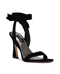 Nine West Women's Kelsie Ankle Wrap Sculpted Heel Sandals