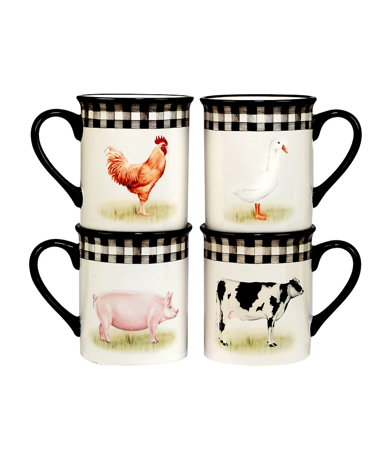 Certified International On The Farm Dinnerware Set, 16 Piece