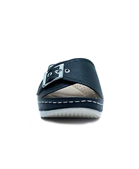 Gc Shoes Women's Justina Buckle Comfort Wedge Sandals