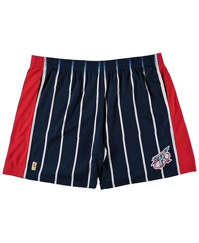 Men's Mitchell Ness Navy Houston Rockets Big Tall Hardwood Classics Team Swingman Shorts
