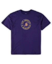 Men's Concepts Sport Purple, Black Los Angeles Lakers Big and Tall T-shirt Shorts Sleep Set