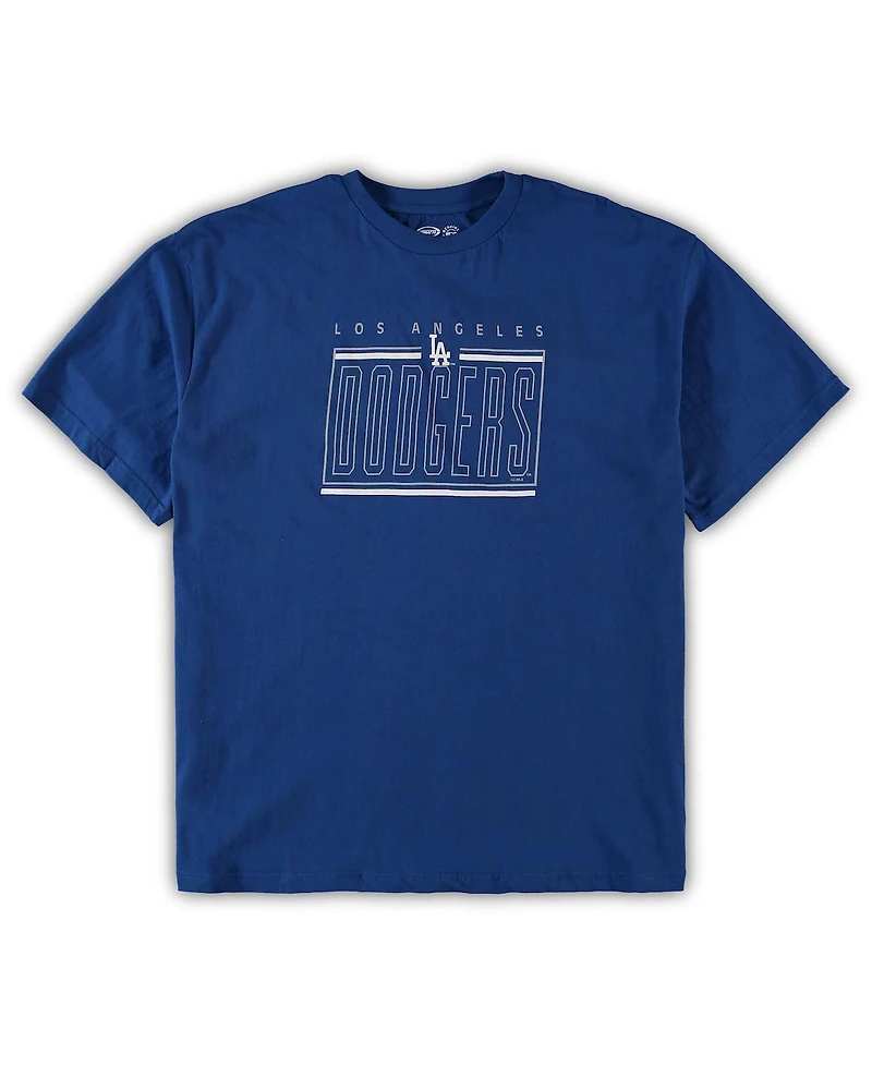 Men's Concepts Sport Royal, Charcoal Los Angeles Dodgers Big and Tall T-shirt and Shorts Sleep Set