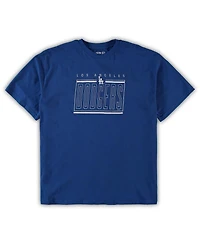 Men's Concepts Sport Royal, Charcoal Los Angeles Dodgers Big and Tall T-shirt and Shorts Sleep Set