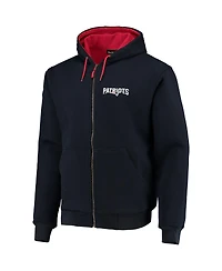 Men's Dunbrooke Navy New England Patriots Craftsman Thermal-Lined Full-Zip Hoodie
