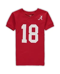 Preschool Boys and Girls Wes & Willy Crimson Alabama Tide Football V-Neck T-shirt Pants Sleep Set