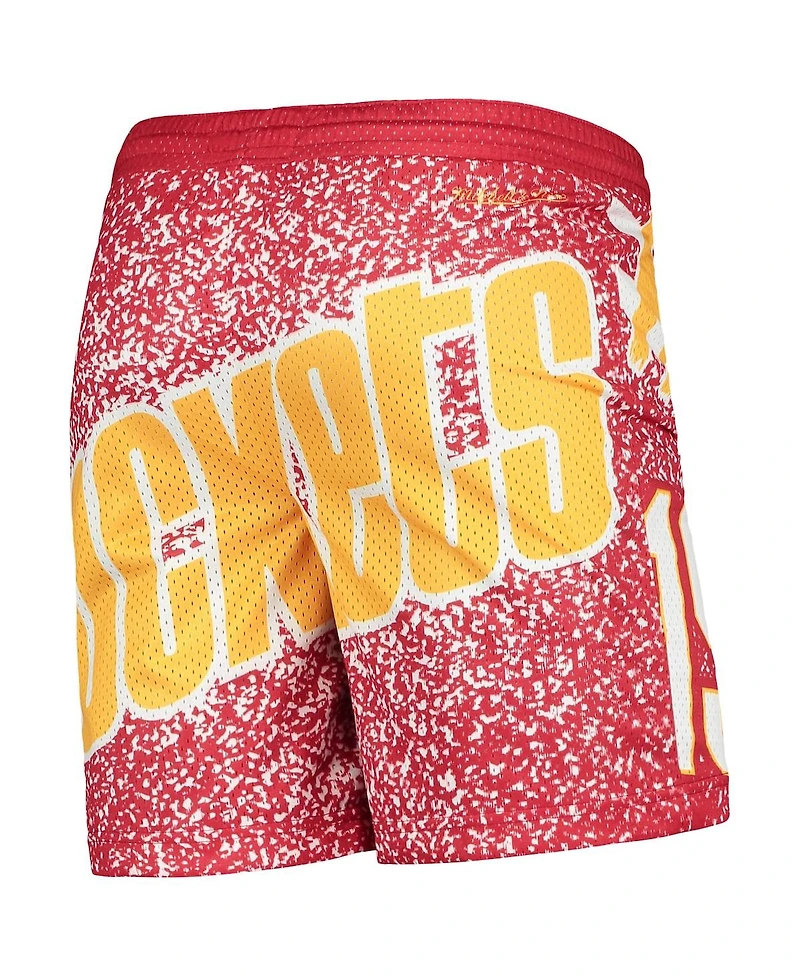 Big Boys Mitchell & Ness Red Houston Rockets Hardwood Classics Jumbotron Shorts