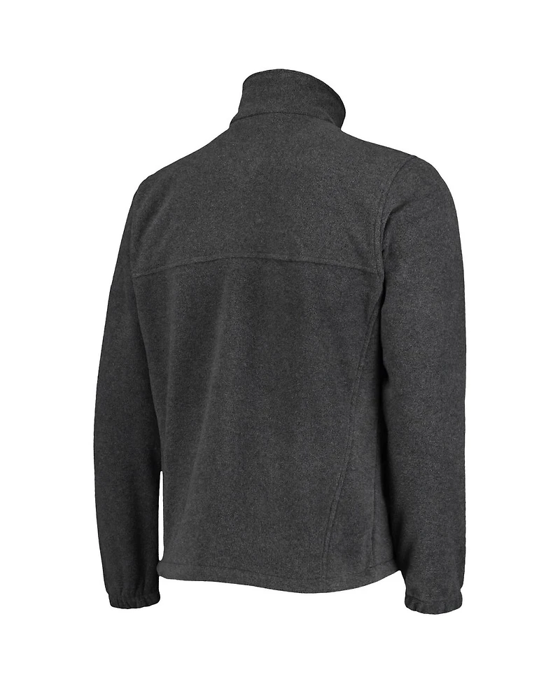 Men's Columbia San Antonio Spurs Heathered Charcoal Flanker Full-Zip Jacket