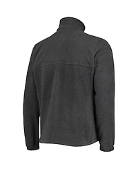 Men's Columbia San Antonio Spurs Heathered Charcoal Flanker Full-Zip Jacket