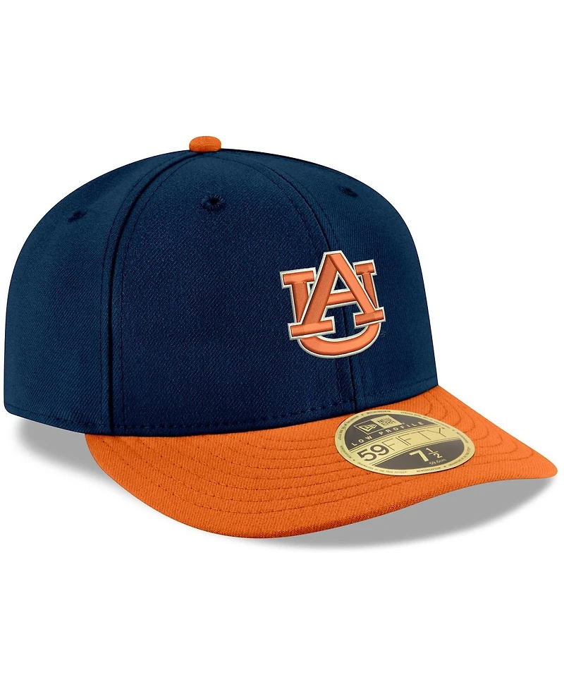 Men's New Era Navy, Orange Auburn Tigers Basic Low Profile 59Fifty Fitted Hat