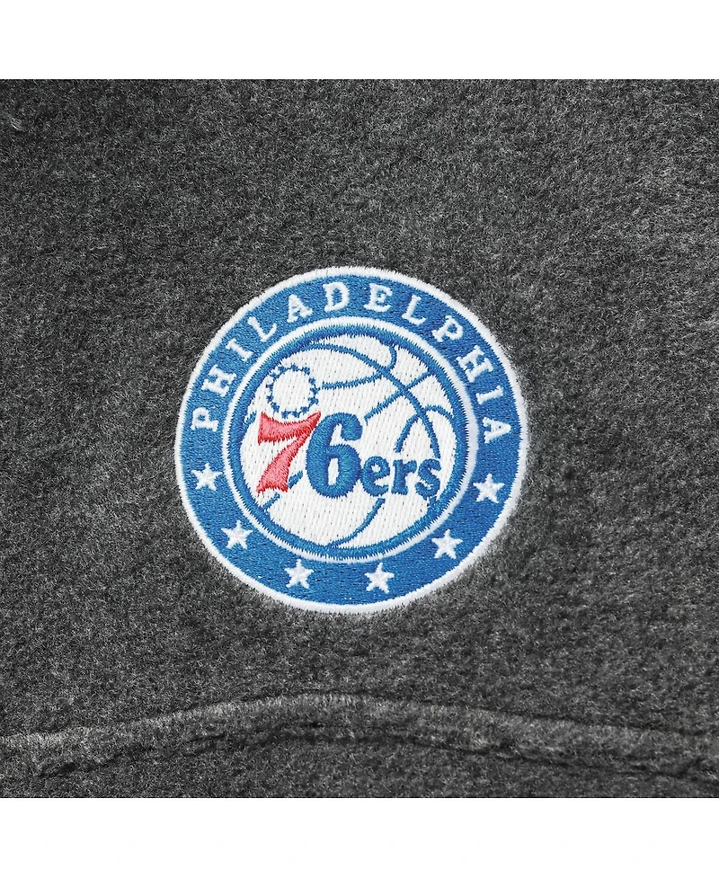 Men's Columbia Philadelphia 76ers Heathered Charcoal Flanker Full-Zip Jacket